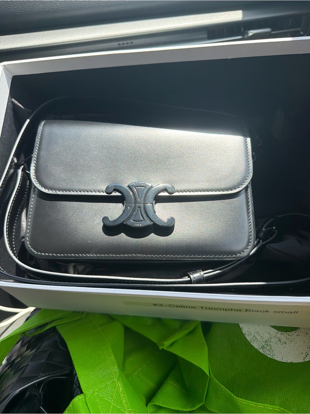 CELINE TEEN TRIOMPHE BAG IN SHINY CALFSKIN BNIB retail$4300